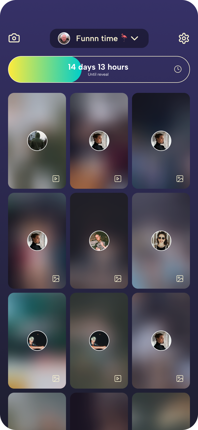 Feed with countdown — album locked